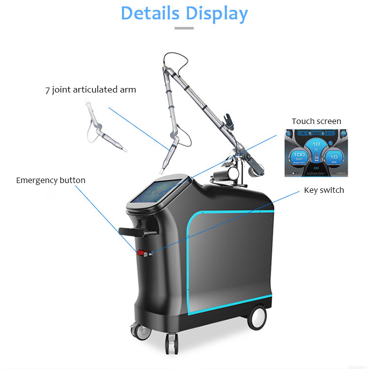 1064pvyl+ High Quality 1064nm & 532nm PicolaserPicosecond Laser Tattoo Removal Pigmentation Luxurious Equipment (4)