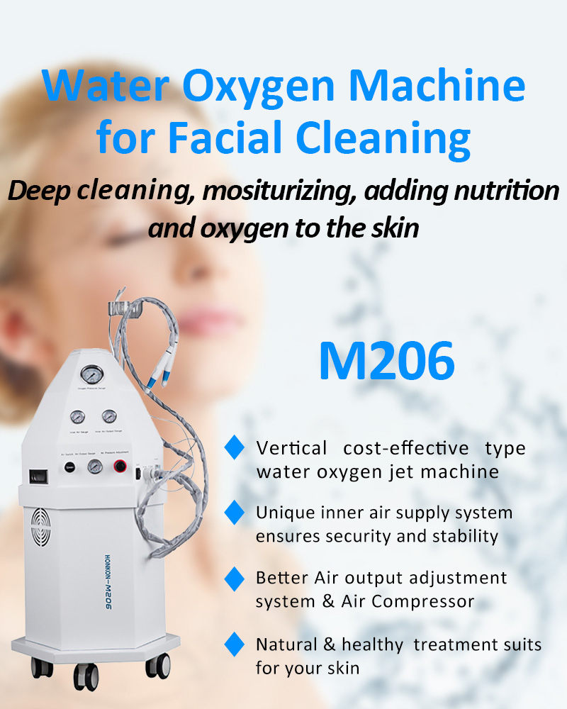 Water and Oxygen Jet is an effective acne treatment system, which mixes water,medical oxygen and nutrition liquid sufficiently, sprays out at the speed of 230m/s and acts on the skin. The mixture particles penetrates into deep dermis from epidermis with 50-80μm tiny granules, cleans the follicle and sebaceous gland completely.