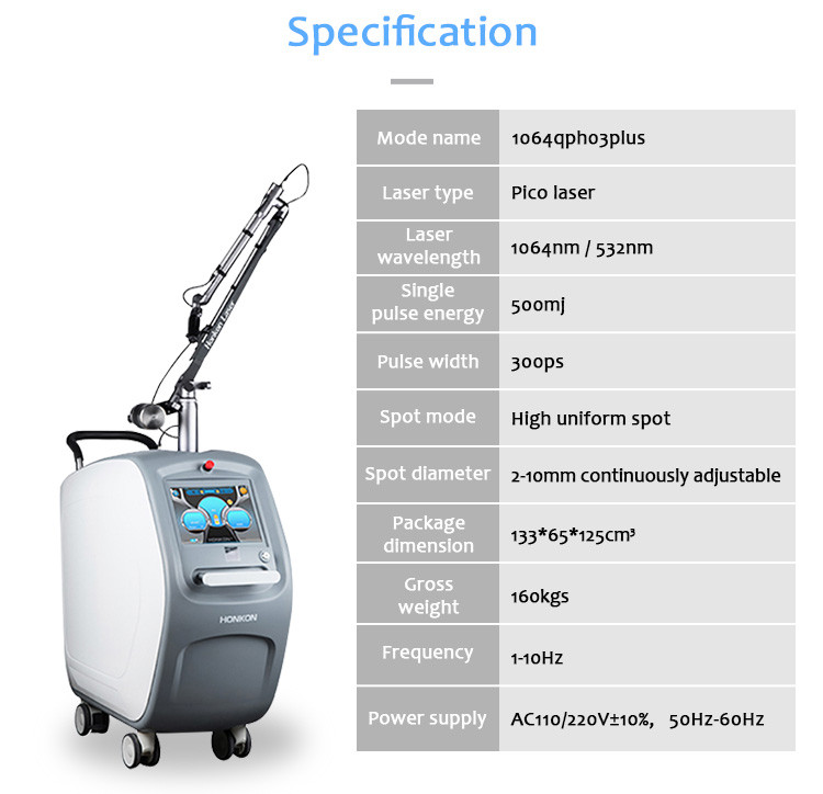 1064QPH03 Pico laser Tattoo & Pigmentation Removal Machine