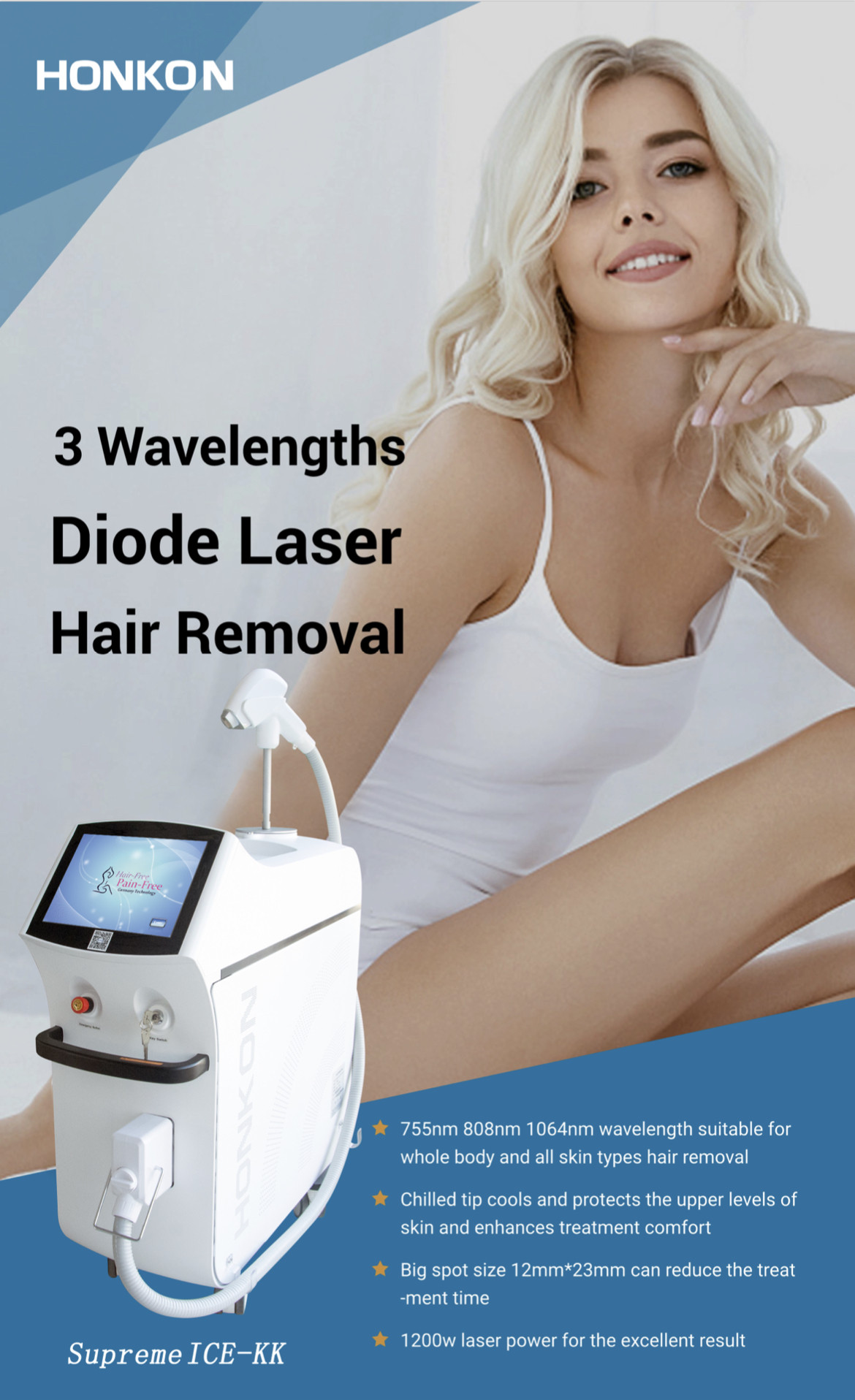 Premium 1200Watts Triple Wavelength Diode Laser, 1064nm, 808nm and 755nm06